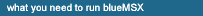 what you need to run blueMSX